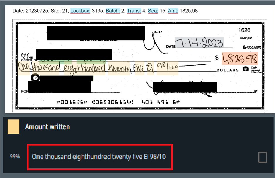 Scanned document sample used as input in the OCR process.
